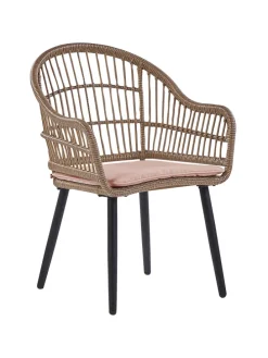 7-tlg Gartentisch Set ALIANO in Beige/Schwarz