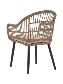 7-tlg Gartentisch Set ALIANO in Beige/Schwarz