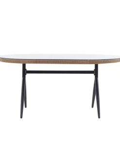 7-tlg Gartentisch Set ALIANO in Beige/Schwarz