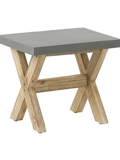 7-tlg Gartentisch Set OLBIA in Grau/Braun