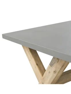 7-tlg Gartentisch Set OLBIA in Grau/Braun