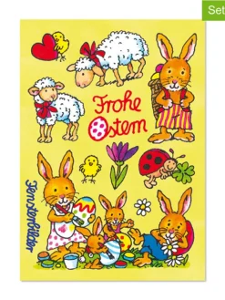 12tlg. Geschenk-Set "Fensterbild Frohe Ostern" in Bunt