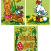 3tlg. Geschenk-Set "Ostern" in Grün/ Gelb/ Hellblaun (Überraschungsprodukt)