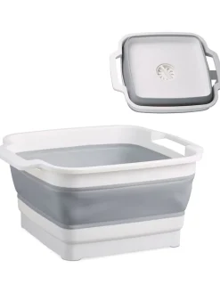 6tlg. Geschirrspül-Set in Weiß/ Grau