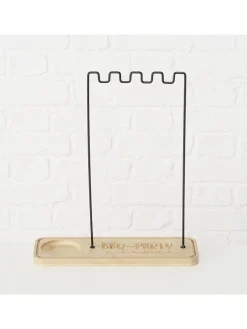 6tlg. Grillbesteck-Set "BBQ" in Hellbraun/ Schwarz - (B)30 x (H)35 x (T)10 cm