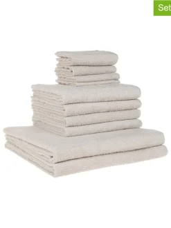 10tlg. Handtuch-Set in Creme