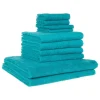 10tlg. Handtuch-Set in Türkis