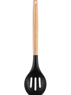 7tlg. Küchenhelfer-Set in Schwarz/ Hellbraun