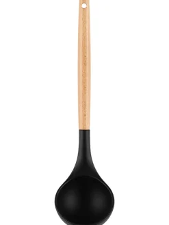 7tlg. Küchenhelfer-Set in Schwarz/ Hellbraun