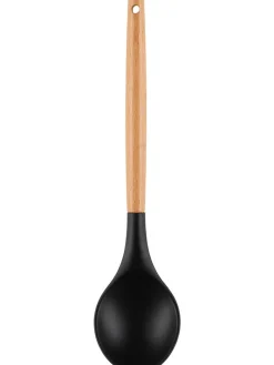 7tlg. Küchenhelfer-Set in Schwarz/ Hellbraun