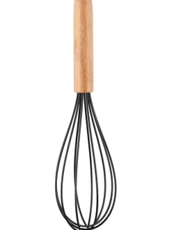 7tlg. Küchenhelfer-Set in Schwarz/ Hellbraun