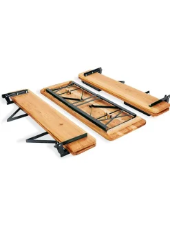 3tlg. Kinderfestzeltgarnitur "Sepp mit Lehne" in Natur