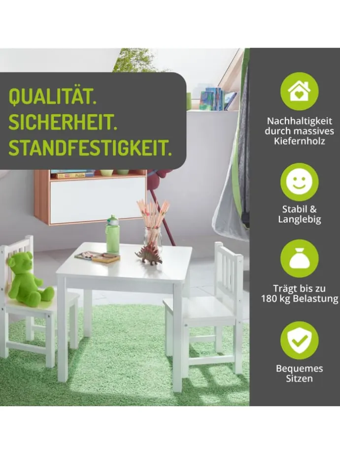 3-tlg. Kindersitzgruppe Amy in Weiß