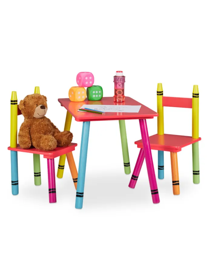 3-tlg. Kindersitzgruppe in Bunt