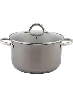 8tlg. Kochtopf-Set in Schwarz