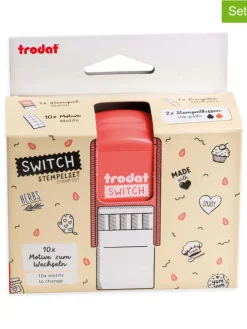 5tlg. Kreativstempel-Set: "Switch, Selbstgemachtes" in Koralle