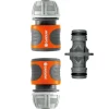 3tlg. Kupplungs-Set in Schwarz/ Orange - 13 mm (1/2")