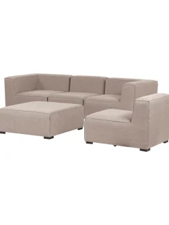 2-tlg Lounge Set AREZZO in Beige/Schwarz