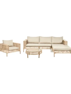 3-tlg Lounge Set CALASETTA in Beige