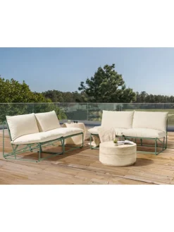 3-tlg Lounge Set PICO in Grün/Beige