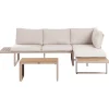 3-tlg Lounge Set PIENZA in Beige/Braun/Schwarz