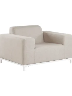 4-tlg Lounge Set ROVIGO in Beige/Weiß