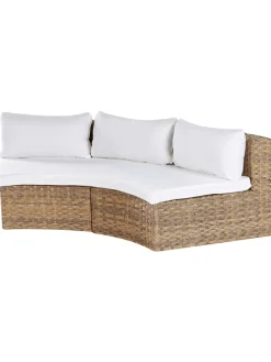 2-tlg Lounge Set SEVERO in Braun/Weiß