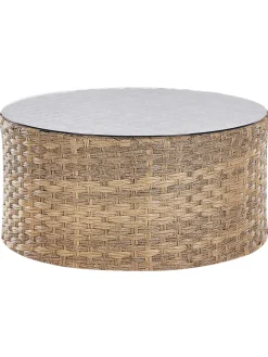 2-tlg Lounge Set SEVERO in Braun/Weiß