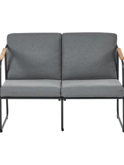 4-tlg Lounge Set VEZZANA in Grau/Schwarz/Braun