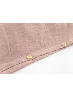 2tlg. Musselin-Bettwäsche-Set in Rosa