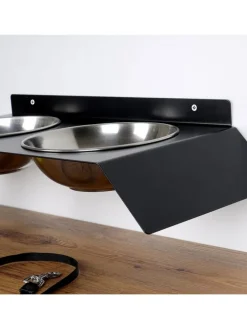 3tlg. Napfset in Schwarz - (B)50 x (H)6 x (T)20 cm