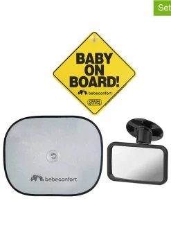 3tlg. Rückspiegel und Sonnenschutz-Set "BBC Travel Safety Kit" in Schwarz