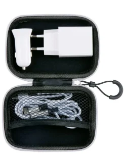 3tlg. Reise-Lade-Set in Grau/ Weiß