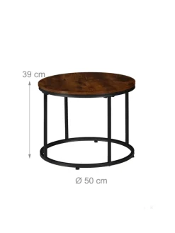 2-tlg. Satztisch-Set in Braun/ Schwarz