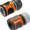 2tlg. Schlauchverbinder-Set in Schwarz/ Orange 13 mm (1/2") und 15 mm (5/8")