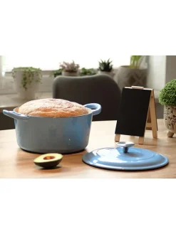 2tlg. Schmortopf-Set in Hellblau - Ø 23,2 cm