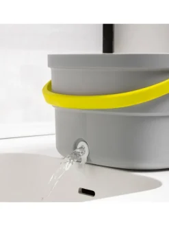 4tlg. Selbstreinigender Drehmopp-Set in Helllgrau