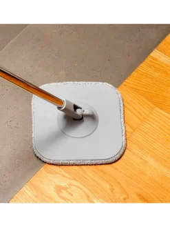 4tlg. Selbstreinigender Drehmopp-Set in Helllgrau