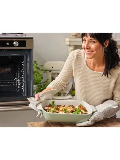 2tlg. Set: Auflaufform in Grün - 1,9 l