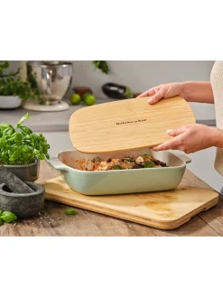 2tlg. Set: Auflaufform in Grün - 1,9 l