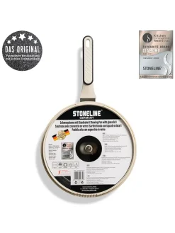 2tlg. Set: Bratpfanne in Beige - Ø 28 cm