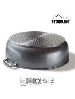 2tlg. Set: Bräter in Grau - 8 l