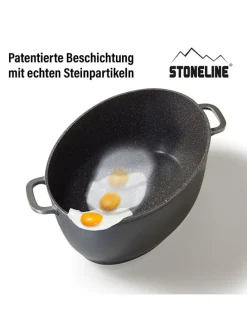 2tlg. Set: Bräter in Grau - 8 l