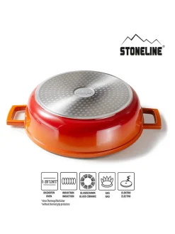 2tlg. Set: Bräter in Orange - 4,2 l