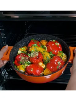 2tlg. Set: Bräter in Orange - 4,2 l