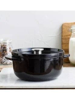 2tlg. Set: Bräter in Schwarz - 3,3 l