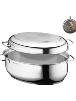 3tlg. Set: Edelstahl-Bräter - (B)41 x (T)28,5 cm