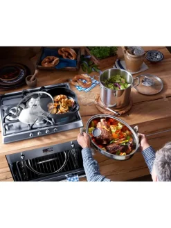 3tlg. Set: Edelstahl-Bräter - (B)41 x (T)28,5 cm