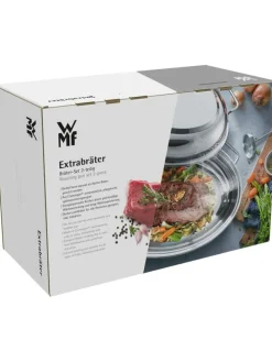 3tlg. Set: Edelstahl-Bräter - (B)41 x (T)28,5 cm