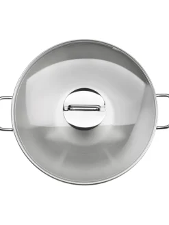 2tlg. Set: Edelstahl-Wok 